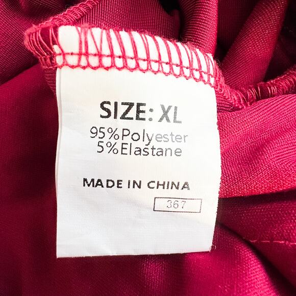 Unbranded Velvet Jumpsuit Womens XL Red Vamp Whimsigoth Party Wide Leg Elegant - Picture 6 of 7